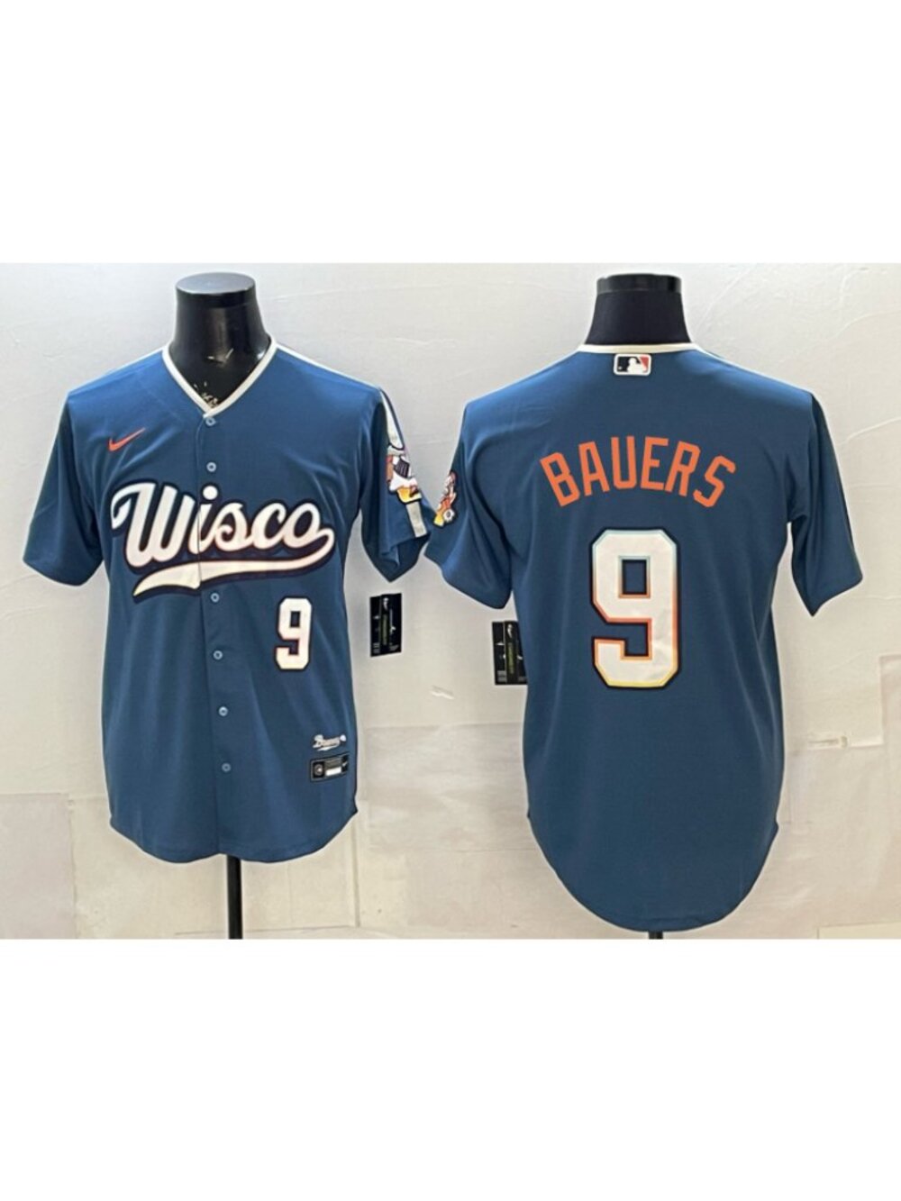 Jake Bauers Blue Stitched Jersey